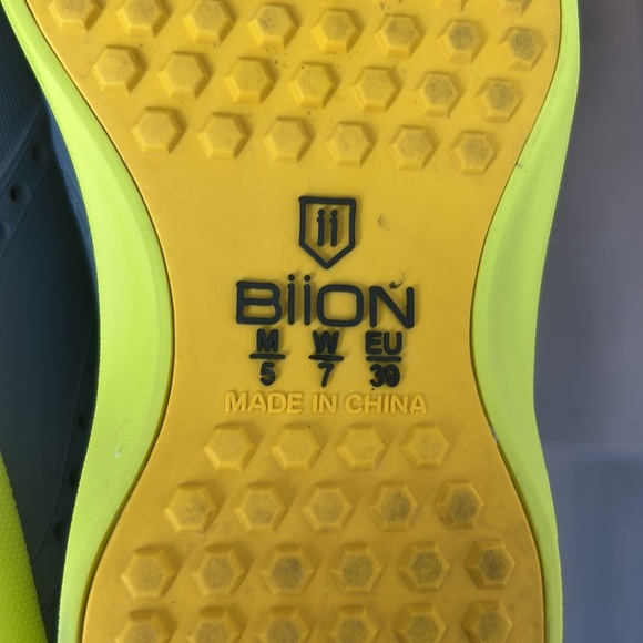 Biion Oxford Wingtip Golf Loafers Slip On Grey/Yellow Rubber Oxford Gold Shoes - Picture 13 of 16